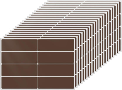Rectangle Label Stickers 3×1 Inch Vinyl Removable Brown Sticker Waterproof Writable File Folder Moving Labels for Boxes Home Office Labeling 160 PCS