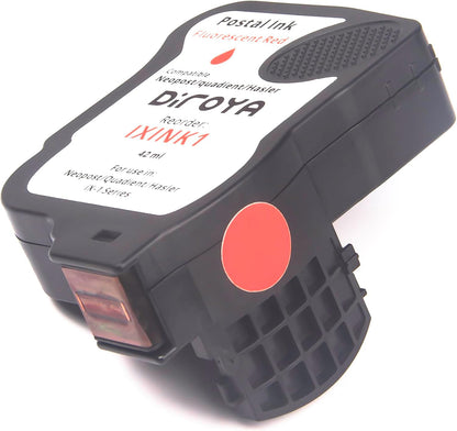 IXINK1 Ink Cartridge High Yield Replacement for Neopost Quadient Hasler iX-1 Series Franking Machine A0146668 Fluorescent Red Postage Meter Ink