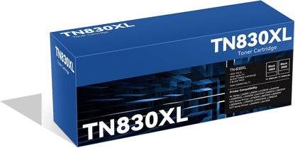 TN830 TN830XL 830XL Toner Cartridge for HL-L2460DW Toner High Yield Replacement for Brother TN-830 TN830 XL TN-830XL use with HL-L2460DW DCP-L2640DW HL-L2405W MFC-L2820DW HL-L2480DW Printer (2 Black)