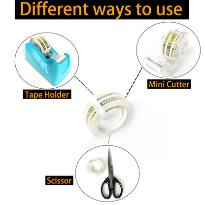 48 Rolls Crystal Tape Refills for Dispenser, 3/4Inch x 1000 Inch, Transparent Stationery Tape for Office, Home, School for Wrapping, Crafts, Office and Professional Use