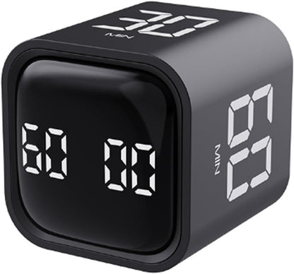 Rotating Pomodoro Timer 5,10,30, 60 Minutes Preset,Desk Productivity Flip Timer, Visual Cube Countdown Stopwatch,Custom Modes/Vibration/High/Low Volume,ADHD Timers, for Study, Work, School, Kitchen