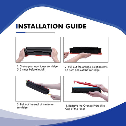 206X Toner Cartridges 4 Pack High Yield MFP M283cdw M283fdw Compatible for HP 206X 206A M255dw Color Laserjet Pro MFP M283fdw M283cdw M255dw M283 M255 Printer Ink (Black Cyan Yellow Magenta)