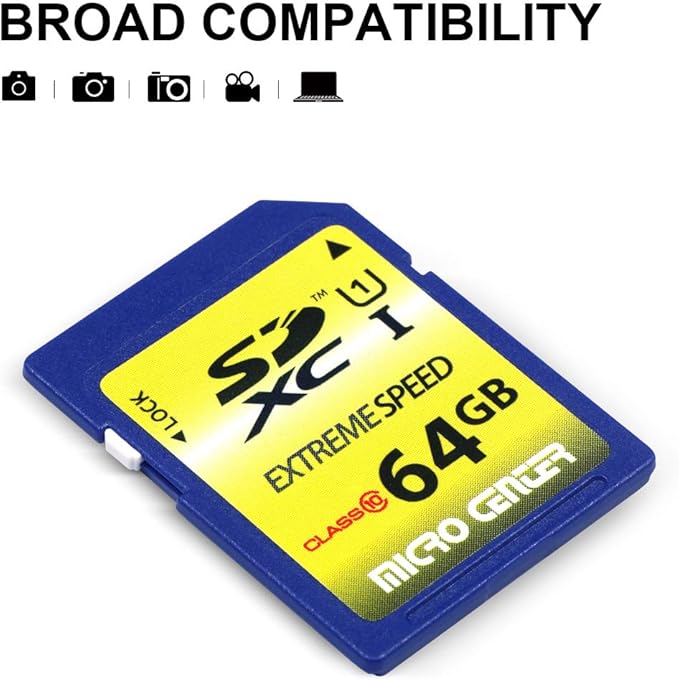 INLAND 64GB Class 10 SDXC Flash Memory Card Standard Full Size SD Chip USH-I U1 Trail Camera by Micro Center