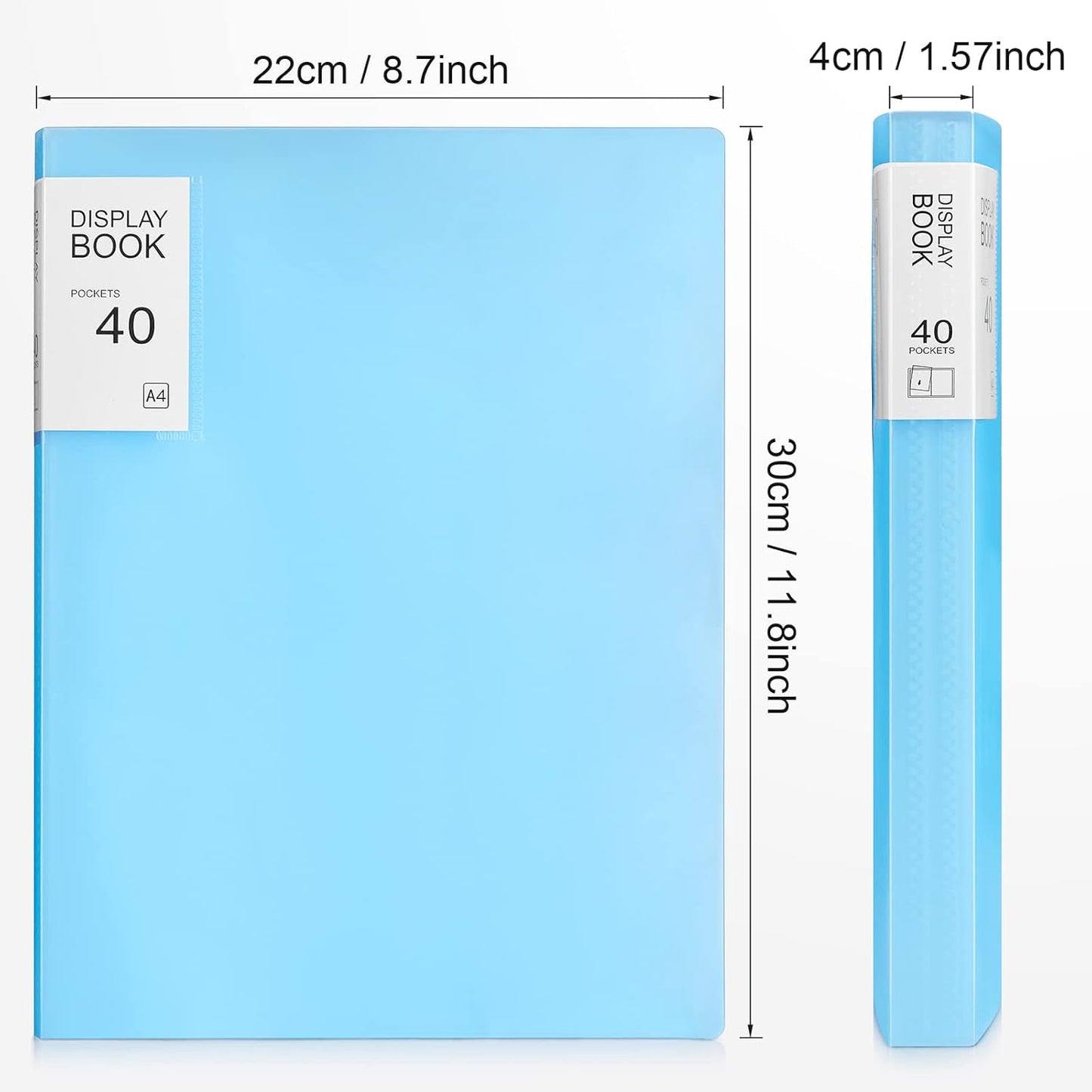 Marspark 6 Pcs Binder with Plastic Sleeves Large 8.5" x 11" Display Presentation Book 40 Pocket 80 Pages Art Portfolio Folder Clear Sheet Protector for Photo Document (Multicolor)