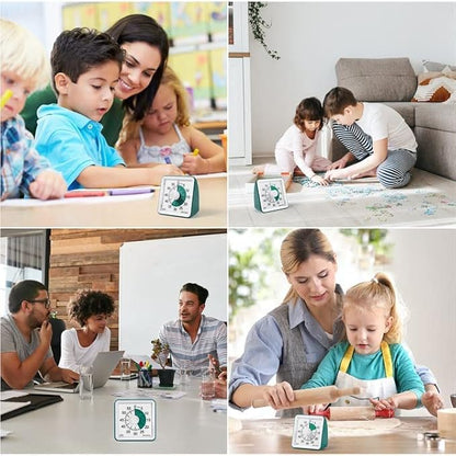 Secura 60-Minute Visual Timer, Classroom Timer, Countdown Timer for Kids and Adults, Time Management Tool for Teaching (Dark Green & Dark Green)