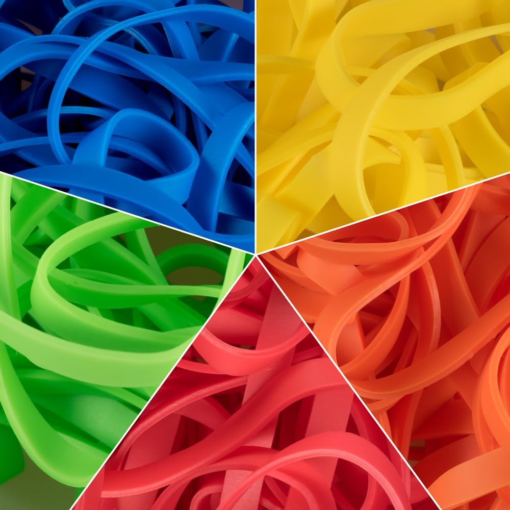 JAM PAPER Colorful Rubber Bands - Size 64 - Assorted Rubberbands - 500/Pack