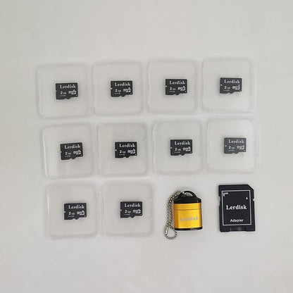 Factory Wholesale Micro SD Card 2GB Pack of 10 in Bulk MicroSD with SD Adapter Produced by Authorized Licencee(2GB)