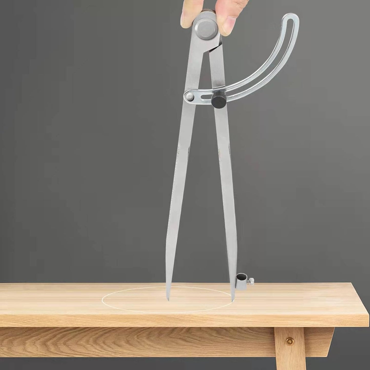 12 inch Compass for Geometry, Compass for Woodworking, Precision Woodworking Compass with Wing Divider and Pencil Holder, Large Compass for Geometry, Woodworking Compass, Drafting, Drawing Compass