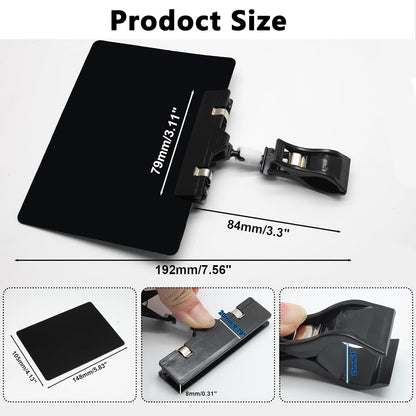 Biaungdo 12 Pcs Plastic Chalkboard Sign with Rotating Clip, Erasable Blackboard Price Tags Double Sided Waterproof Blackboard Clips Display Clip Holder for Shelves,Store,Business, Supermarket(Black)