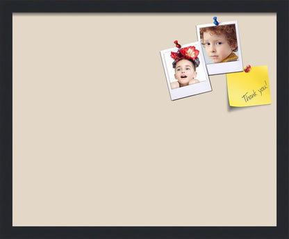 PinPix 21x17 Inch Cork Bulletin Board. This Decorative Framed Pin Board Comes with Desert Pastel Design and a Satin Black Frame. Ideal for Home Office Decor or Message Board (PinPix-1815)