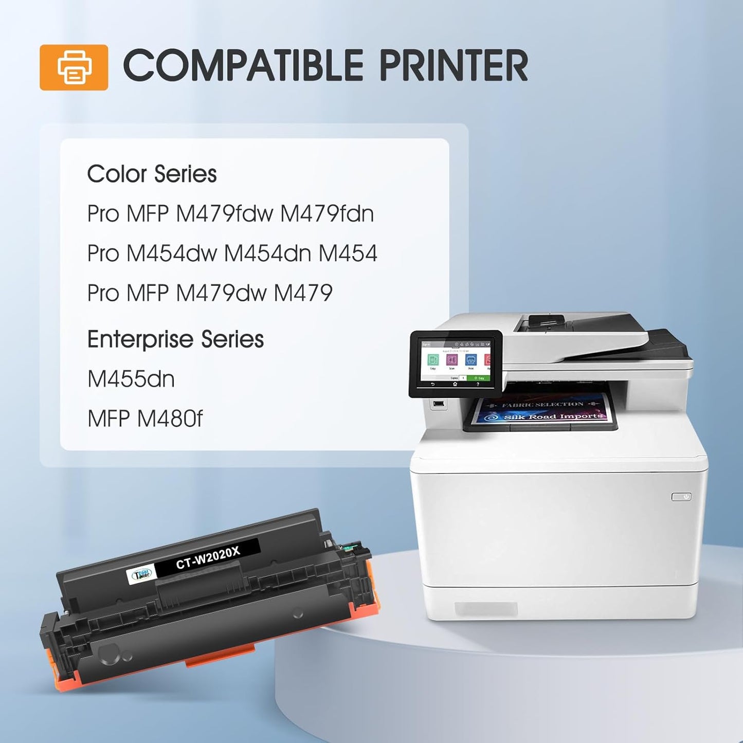 414X 414A Toner Cartridges 4 Pack High Yield MFP M479fdw Compatible Replacment for HP 414X for HP Color Laserjet Pro MFP M479fdw M479fdn M454dw M454dn M479dw Printer Ink (Black Cyan Yellow Magenta)