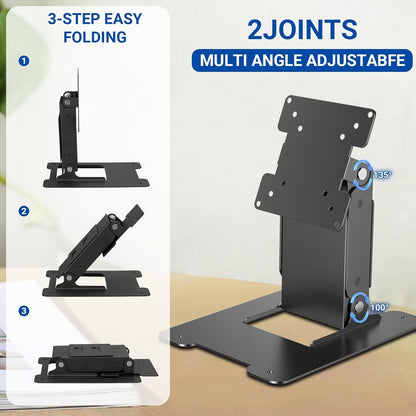 Touch LCD Monitor&All in One PC Stand All Metal Holder Sturdy with VESA Hole 75x75mm&100x100mm
