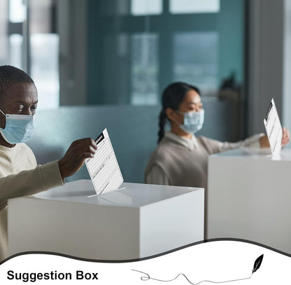 Pajean 400 Sheets Suggestion Cards Comment Complaint Cards for Suggestion Box with Lock Feedback Box Continuous Improvement for Customer Complaints(Black)