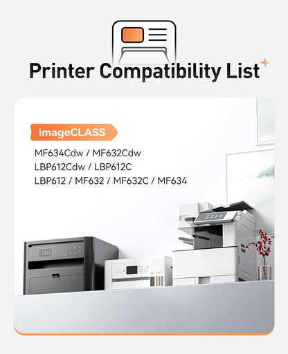 045H Toner Cartridge 4-Pack High Yield with Chip Replacement for Canon 045H CRG-045H Toner Cartridges Compatible with Canon imageCLASS MF634Cdw MF632Cdw LBP612Cdw LBP612C MF632 MF632C MF634 Printer