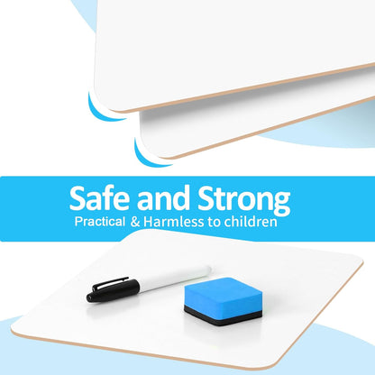 Dry Erase LapBoards, PANDRI 12 Pack Double Sided 12.5 x 9 Inch Whiteboards with 12 Erasers and 12 Markers, Dry Erase Boards for Kids Students Classroom Teacher Supplies