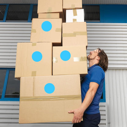 PARLAIM 3 Inch Round Color Code Dot Sticker, 500pcs Sky Blue Inventory Color Coding Circle Labels in Dispenser Box