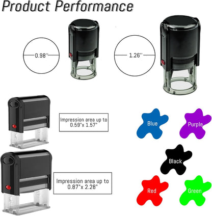Custom Stamp Self Inking Return Address Stamp, Personalised with Text/Business Logo | Address/Wedding Stamp