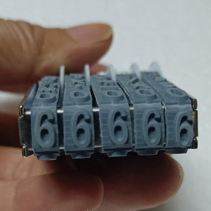 zeng Adjustable Number Stamp, with Number 0-9 and Symbols, Manual Rolling Office Business Stamp, Supermarket & School Supplies, Multicolor (Large 5 Digit)