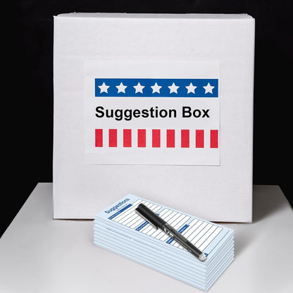 Pajean 400 Sheets Suggestion Cards Comment Complaint Cards for Suggestion Box with Lock Feedback Box Continuous Improvement for Customer Complaints(Blue)