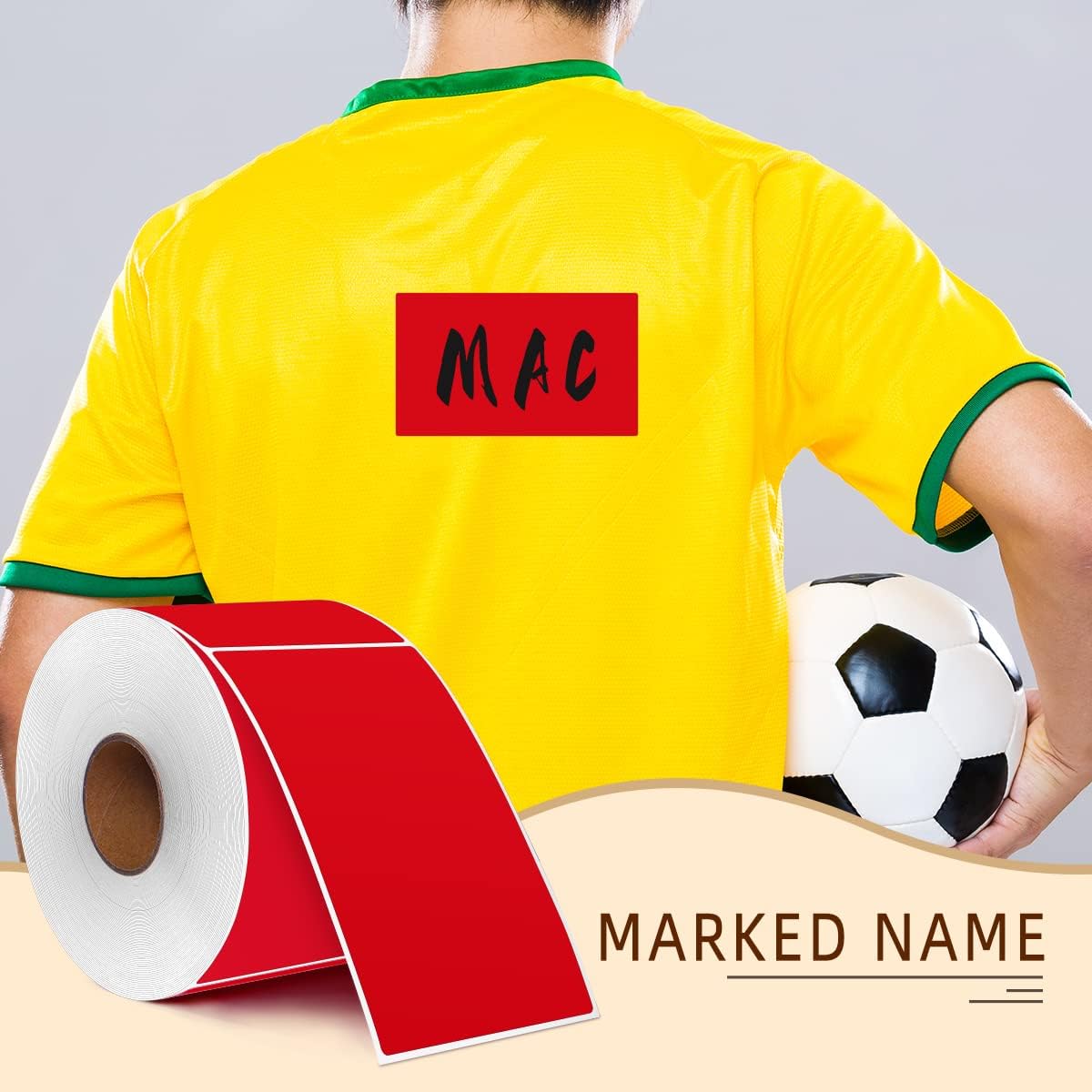 PARLAIM 3 X 5 Inch Rectangle Adhesive Color Coding Stickers,Red Square Colorful Inventory Stickers -500Per Dispenser Box (Red)