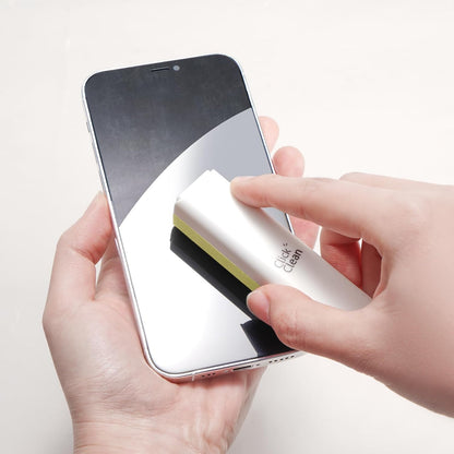 CLICK CLEAN Screen Cleaner, Fingerprint Proof Screen Cleaner Spray, All-in-One Cleaner with Microfiber and Shell for All Phones, Laptop and Tablet Screens (Beige)