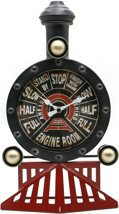 YOUKI Vintage Train Wall Decor,Steampunk Clock,Train Gifts for Men,Man Cave Clock,Wall Art for Office Bedroom