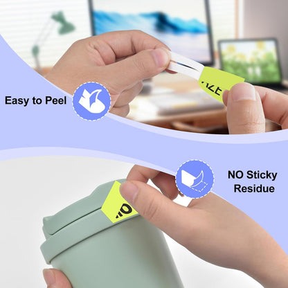 2 Pack Compatible for Ptouch TZe-C41 TZ-C41 TZe TZ Label Tape 18mm 0.7'' Laminated Black on Fluo Yellow Label Maker Tape for PT-D600 PT-D610BT PT-D600VP PT-P710BT PT-P750W