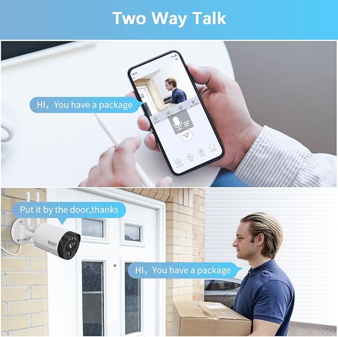 【90ft Super Night Vision】 Outdoor Wireless Security Camera System, Wireless Cameras for Home Security, WiFi Video Surveillance DVR Kits