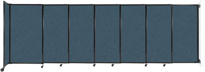 Wall-Mounted Sliding StraightWall Room Divider | Adjustable Widths | Locking Wheels | Room Separator | Up to 15'6" Wide x 5' Tall Caribbean Fabric Panels