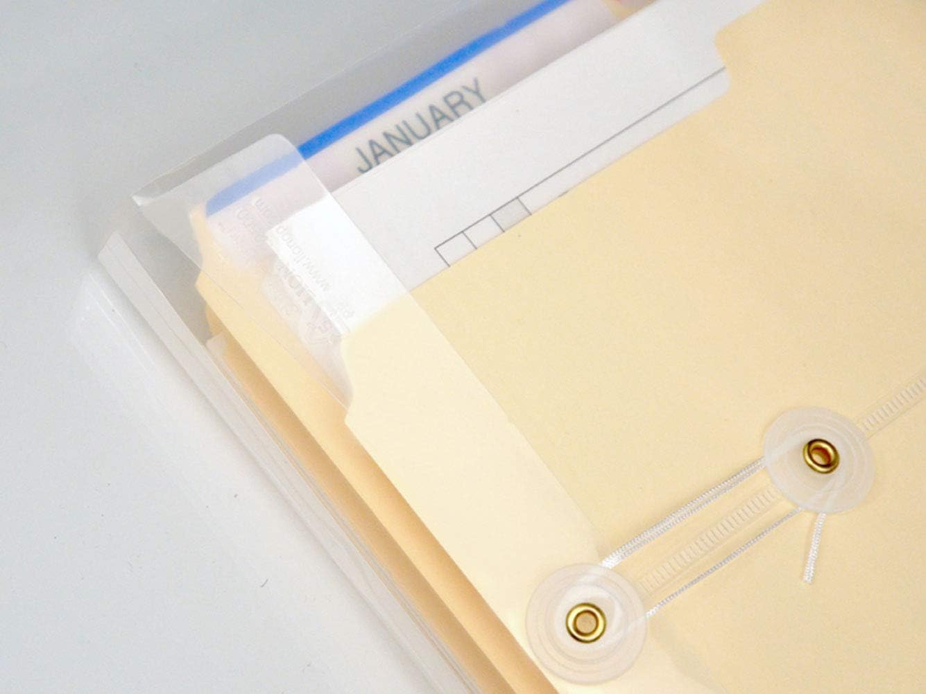 Clear String Closures Poly Envelopes Side Opening Folder Pocket Pack of 20 Bottom with Expanding Gusset