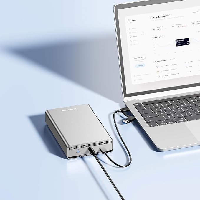 Avolusion PRO-G2 18TB USB 3.2 Gen 2 (10Gbps) External Hard Drive for Windows/MacOS (Silver)