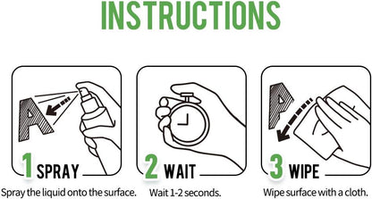 loukin Non-Toxic Whiteboard Cleaner, 8.5 fl oz Dry Erase Board Cleaner, Whiteboard Cleaning Spray with Cloths, Removes Stubborn Marks (3-Pack)