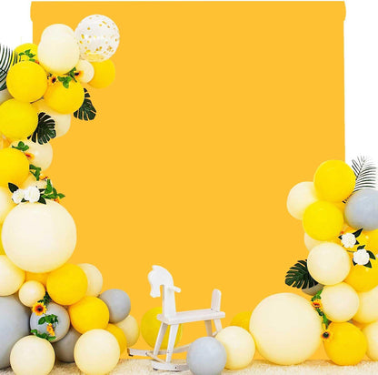 Yellow Photo Backdrop for Photoshoot Yellow Background for Photography Photo Backdrop Curtain for Party 6 x 9 FT