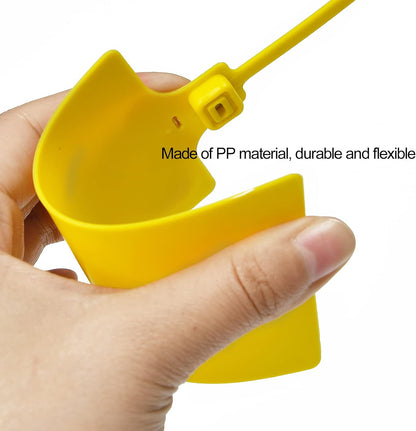 50 Yellow Plastic Tags Water Proof Shipping Tags Product Storage Tag Hanging Label Tags Blank Large Writable Marker Ties with One Permanent Marker Pen