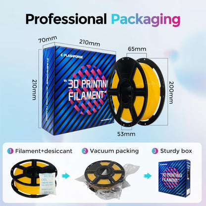 FLASHFORGE Rapid PLA Filament 1.75mm, High Flow Speedy 3D Printer Filament, Experience Exceptional Performance with 500mm/s High-Speed Printing, Neatly Wound & Top-Notch Filament (Yellow)