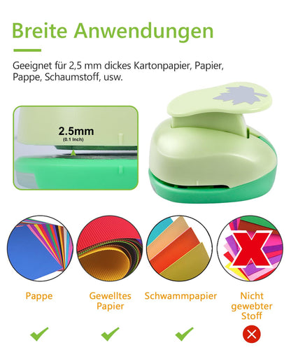 UCEC Craft Paper Punch, Maple Leaf Punch Set 3pcs 3/8" 5/8" 1" Inch Hole Punch for Paper Crafting, Scrapbooking, DIY Projects, Hollywood Decoration