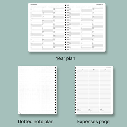 POPRUN Academic Planner 2025-2026 (July 2025-June 2026), Daily Weekly and Monthly Appointment Book (Wirebound Hard Cover - 10'' x 8'') with Hourly Time Slots, Tabs, 100 GSM - Orange