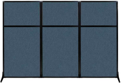 Versare Workstation Partition | Portable Wall Divider | Modern Office Cubicle | Free Standing Privacy Screen | Flexible Work Space | 99" x 70" Caribbean Fabric Panels