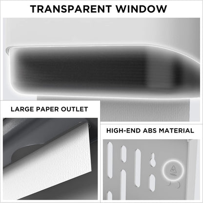 Paper Towel Dispenser Wall Mount, Adhesive No Drilling Multifold Trifold Cfold Commercial Hand Towel Dispenser,White-PN6012
