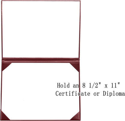 5 PCS Smooth Diploma Certificate Cover 8 1/2" x 11" Maroon