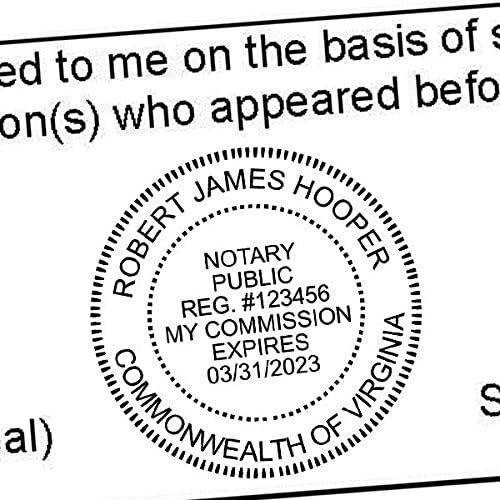Virginia Round Notary Stamp | Official State Notary Stamp | Official Seals | Meets State Specifications (Virginia, Round Stamp)