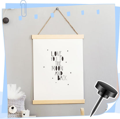 Shimeyao 30 Pieces Push Pins, Metal Thumb Tacks for Picture Photo Hanging, Wall Pins for Board Posters Bulletin Maps, Wall Tack for Office Home Decorative (Gold,Black,Silver)