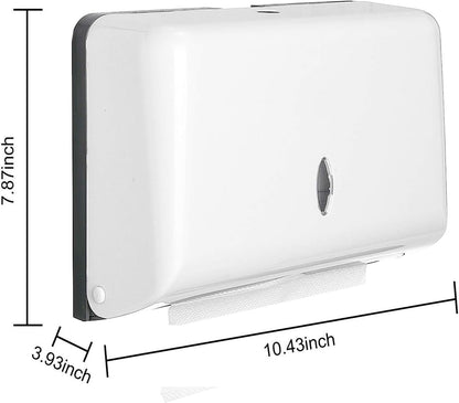 AILELAN Paper Towel Dispensers, Commercial Toilet Tissue Dispensers Wall Mount Paper Towel Holder Multifold/C-Fold Paper Towel Dispenser for Kitchen and Restroom Decor (White)