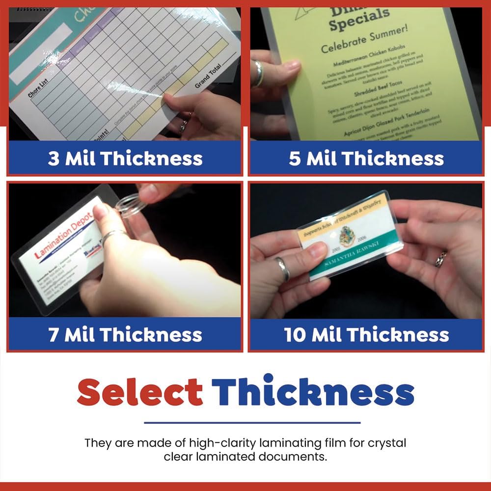 TruLam 3 Mil Sticky-Back Laminating Pouches with Rounded Corners | Letter Size | 9 in. x 11-1/2 in. | Glossy Finish | Premium Adhesive for High-Clarity | 2 Carriers Included | 100 Pack