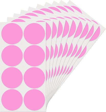 Pink Dot Stickers 2 Inches Round Sticker, Circle Colored Labels Color Coding Labels for Office Classroom Toddlers Activity 80 Pieces