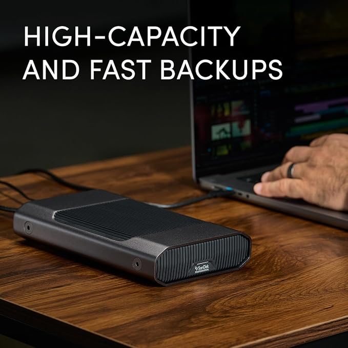 SanDisk Professional 18TB G-Drive Enterprise-Class External Desktop Hard Drive - 7200RPM Ultrastar HDD Inside, USB-C (10Gbps), USB 3.2 Gen 2, Mac Ready - SDPHF1A-018T-NBAAD