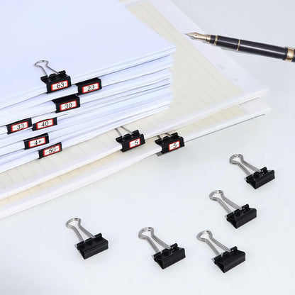 Ufmarine 60 Pcs Small Binder Clips 3/4 Inch Length, Black Small Paper Clips for Office, Standard Size