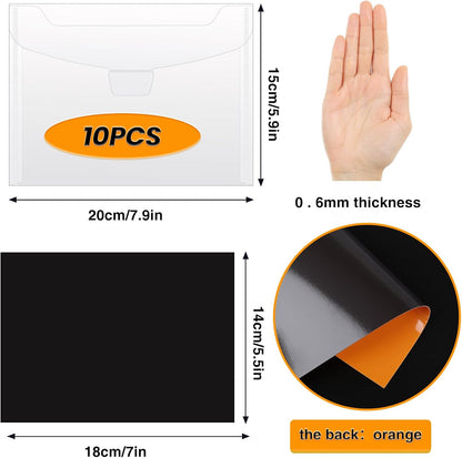 20 PCS Stamp and Die Storage Bag and Rubber Magnetic Sheets,die Storage Set for Storage Die Cutting, DIY Scrapbooking