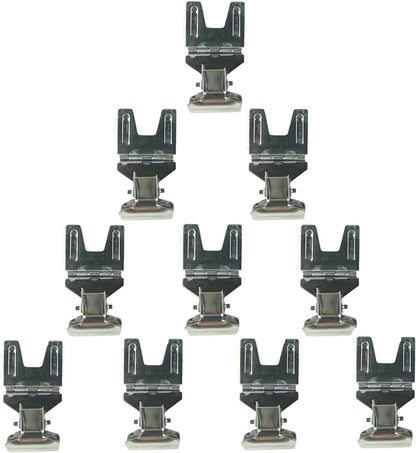 Metal POP Clip Sign Stand Holder, Bread Store Price Tag Card Holder, Advertising Display Clip Holder (Silver, 10Pack)