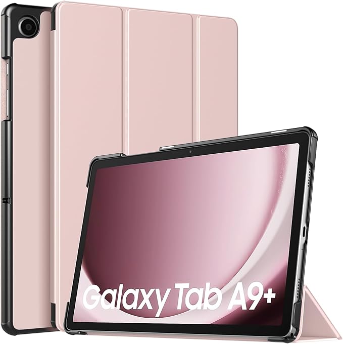 TiMOVO Case for Samsung Galaxy Tab A9+/A9 Plus 11 Inch 2023, Slim Lightweight Stand Hard Back Shell Protective Cover for Galaxy Tab A9+ Tablet SM-X210/X216/X218, Auto Wake/Sleep, Light Pink